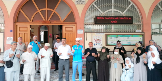 Nazillili hacı adayları, kutsal topraklara uğurlandı!