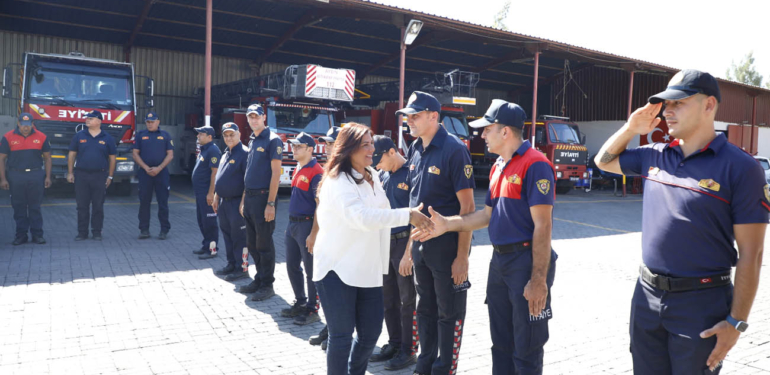 Başkan Çerçioğlu, ‘Ateş Savaşçıları’nı ziyaret etti!