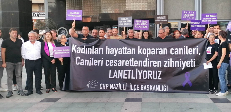 CHP’li kadınlar şiddete karşı tek ses oldu: “LANETLİYORUZ”