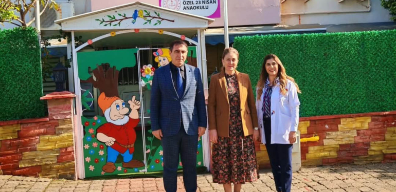 Kaymakam Kan, Özel 23 Nisan Anaokulu’nu ziyaret etti!