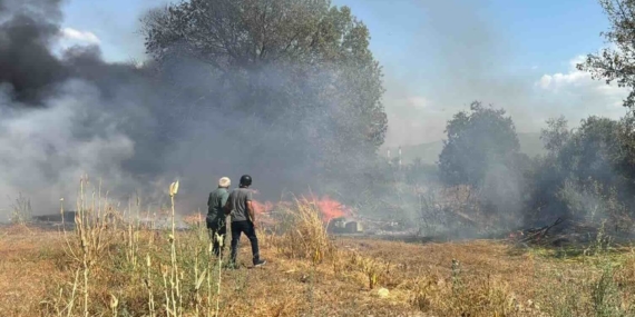 İsabeyli 3. Cadde’den yükselen alevler korkuttu!