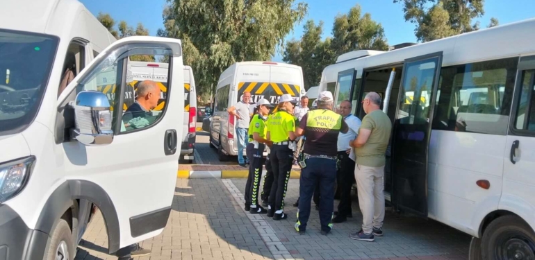 Servis araçları denetlendi!