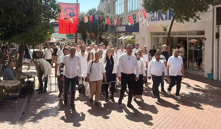 Nazilli bembeyaz! Beyaz kadronun ‘Değişim Yürüyüşü’ne büyük ilgi